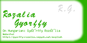 rozalia gyorffy business card